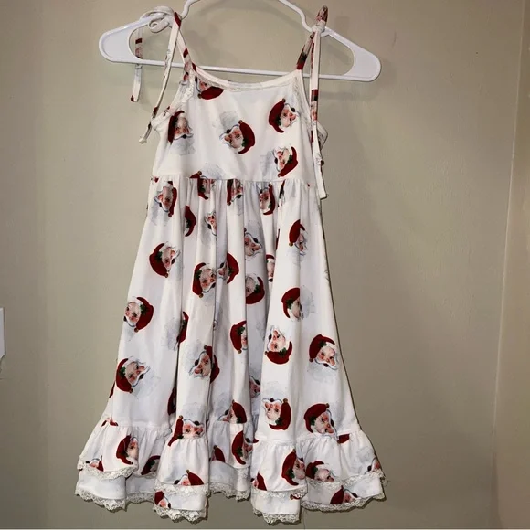 Jane + Jo Santa Print Christmas House Dress - Picture 4 of 4